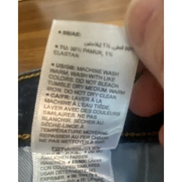 Amazon Essentials Jeans Mens 34 X 31 Blue Slim Mince Stretch Straight Denim Dark - Picture 10 of 10